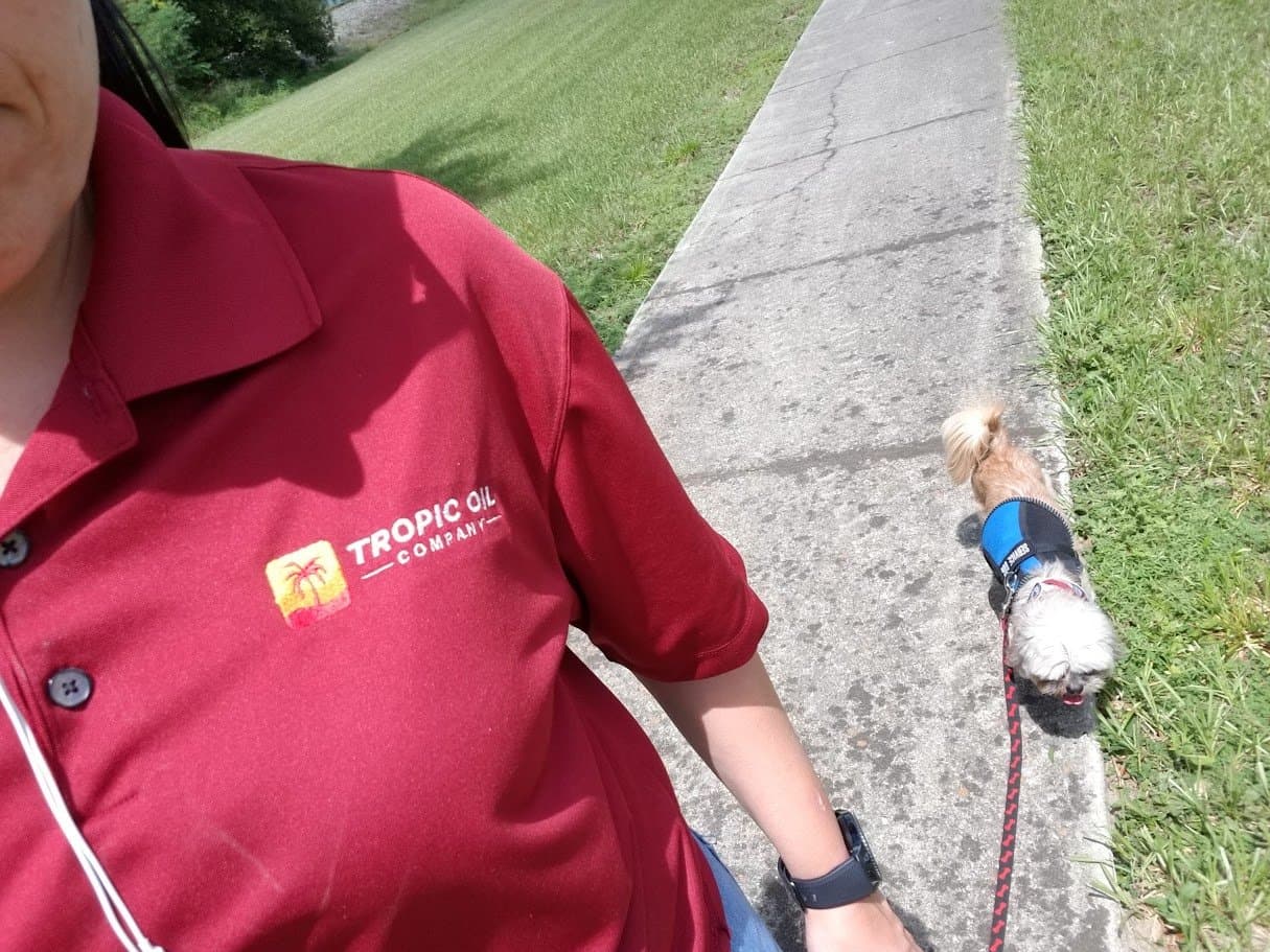 Paris on a walk with me in my Tropic Oil polo